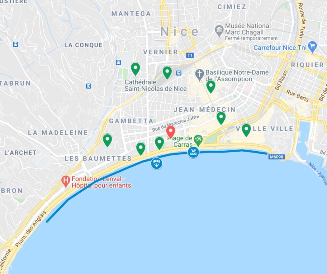 Rue de France mer à 200m Nizza Esterno foto